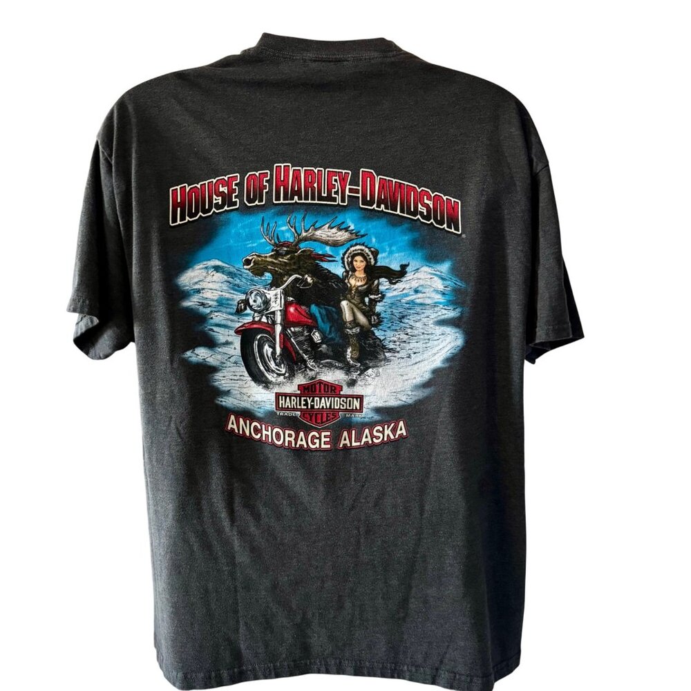 Harley-Davidson Anchorage Alaska Graphic T-Shirt Men's Size XL